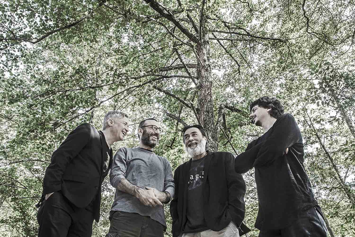 Il collettivo Deproducers (da sx Max Casacci, Vittorio Cosma, Gianni Maroccolo e Riccardo Sinigallia)