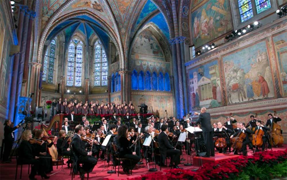 Concerto di Natale ad Assisi nel 2016