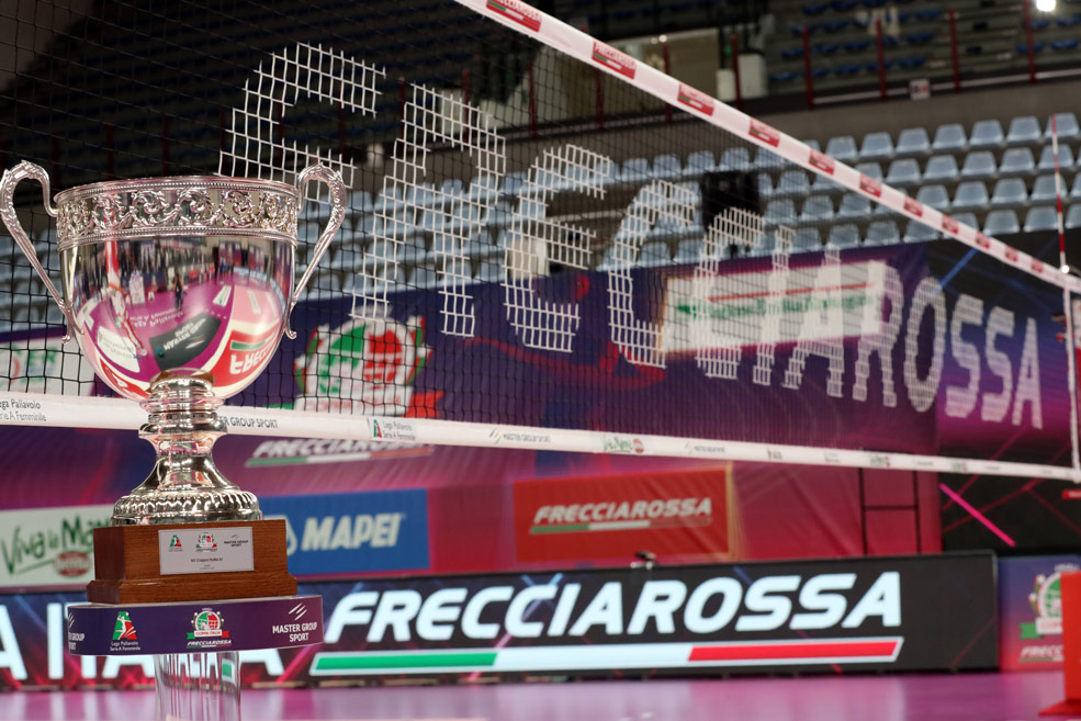 Un momento delle Final Four di Coppa Italia di pallavolo femminile, giocatesi a Rimini il 14 marzo 2021 Foto ©Filippo Rubin/LVF