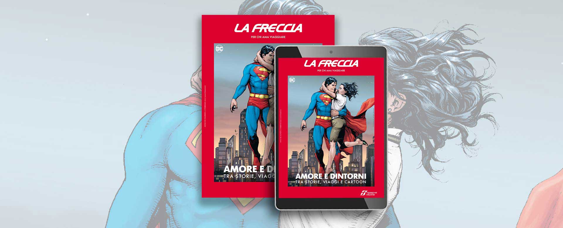 La cover de La Freccia di febbraio con Superman e Lois Lane