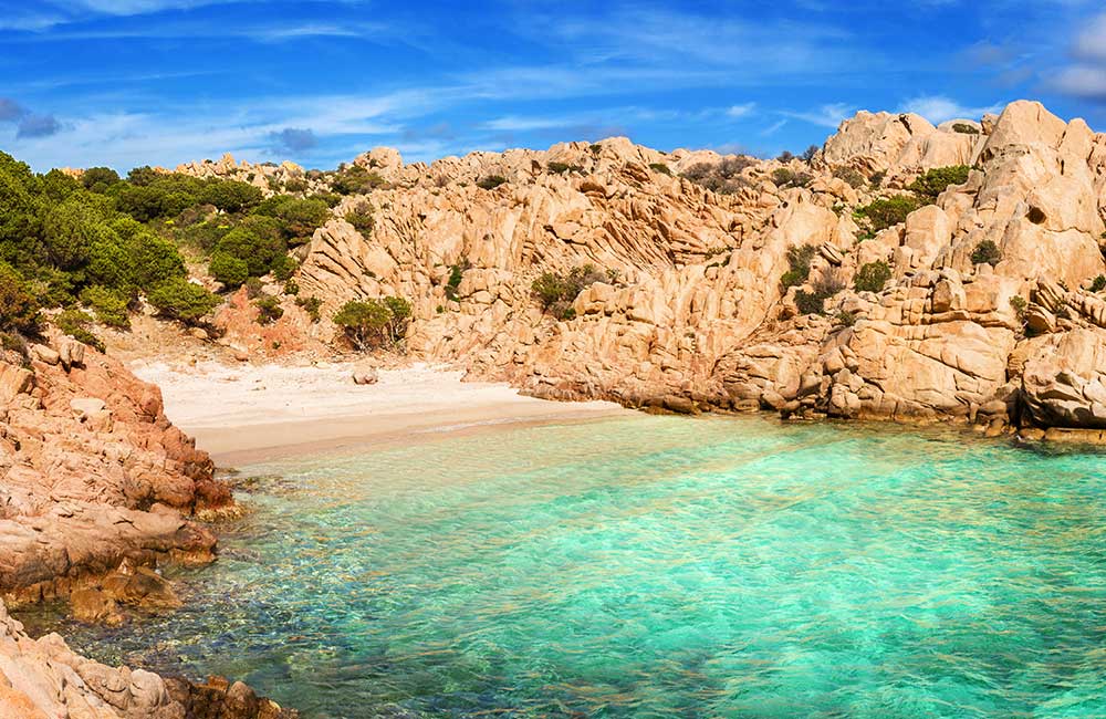 Cala Coticcio a Caprera, arcipelago de La Maddalena