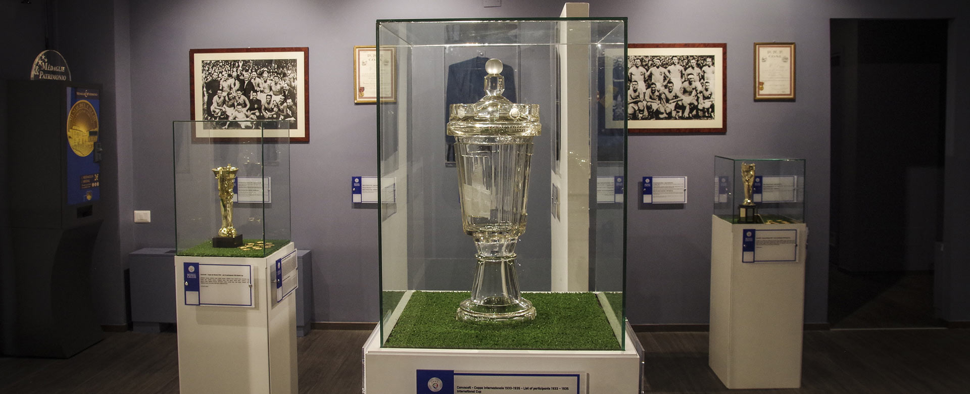 La Coppa Internazionale 1927/1930 vinta dall’Italia di Vittorio Pozzo esposta al Museo del Calcio di Coverciano