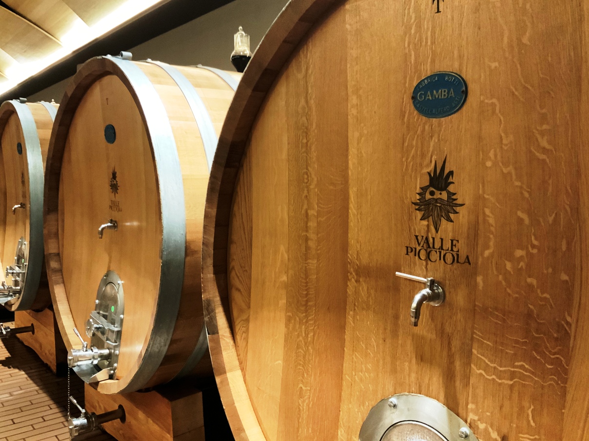 Cantina con le botti di vino