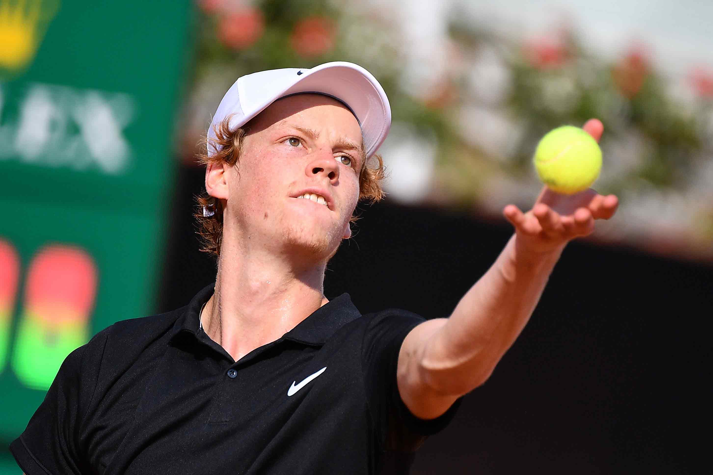 Jannik Sinner sfida  Stefanos Tsitsipas agli Internazionali BNL d'Italia 2020 ©Alfredo Falcone/LaPresse