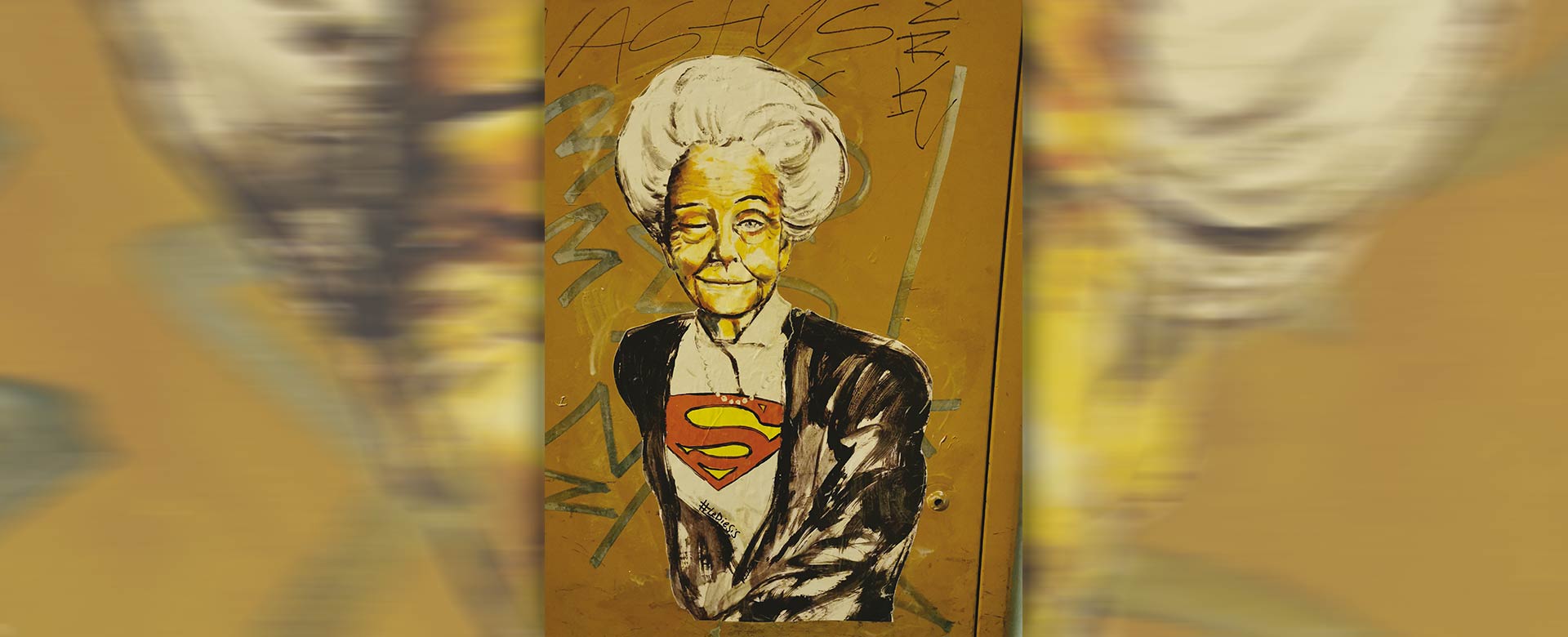 Immagine del murales di Rita Levi Montalcini