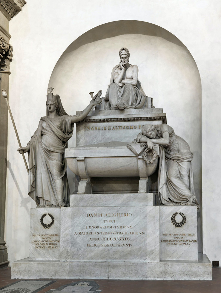 Il cenotafio di Dante Alighieri nella Basilica di Santa Croce