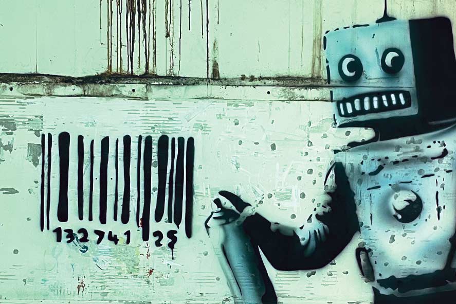 Banksy, Robot and Barcode, New York/USA