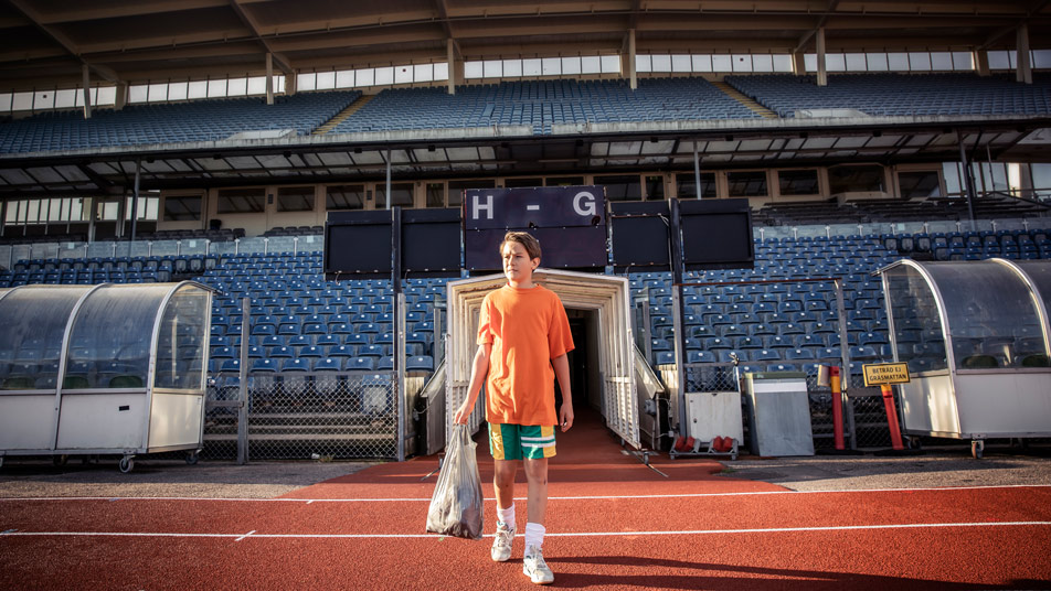 Dominic Bajraktari nei panni del giovanissimo Zlatan Ibrahimović nel film Zlatan ©Carolina Romare