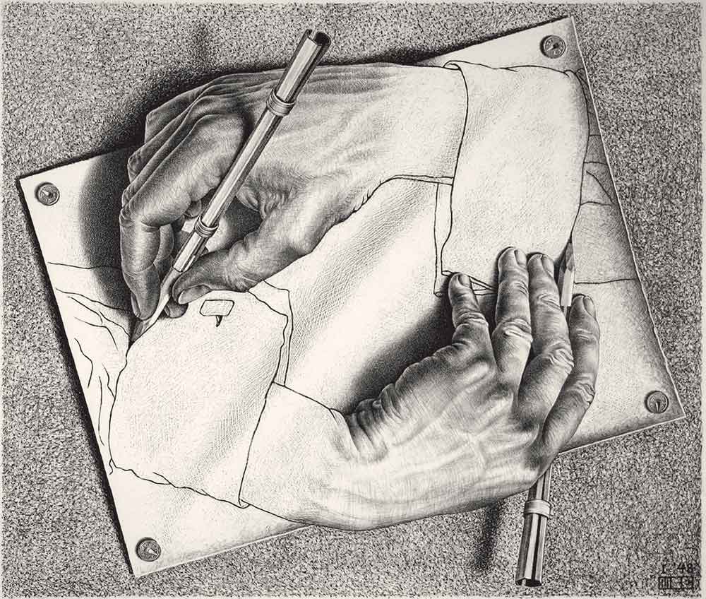 Maurits Cornelis Escher - Mani che disegnano, 1948 