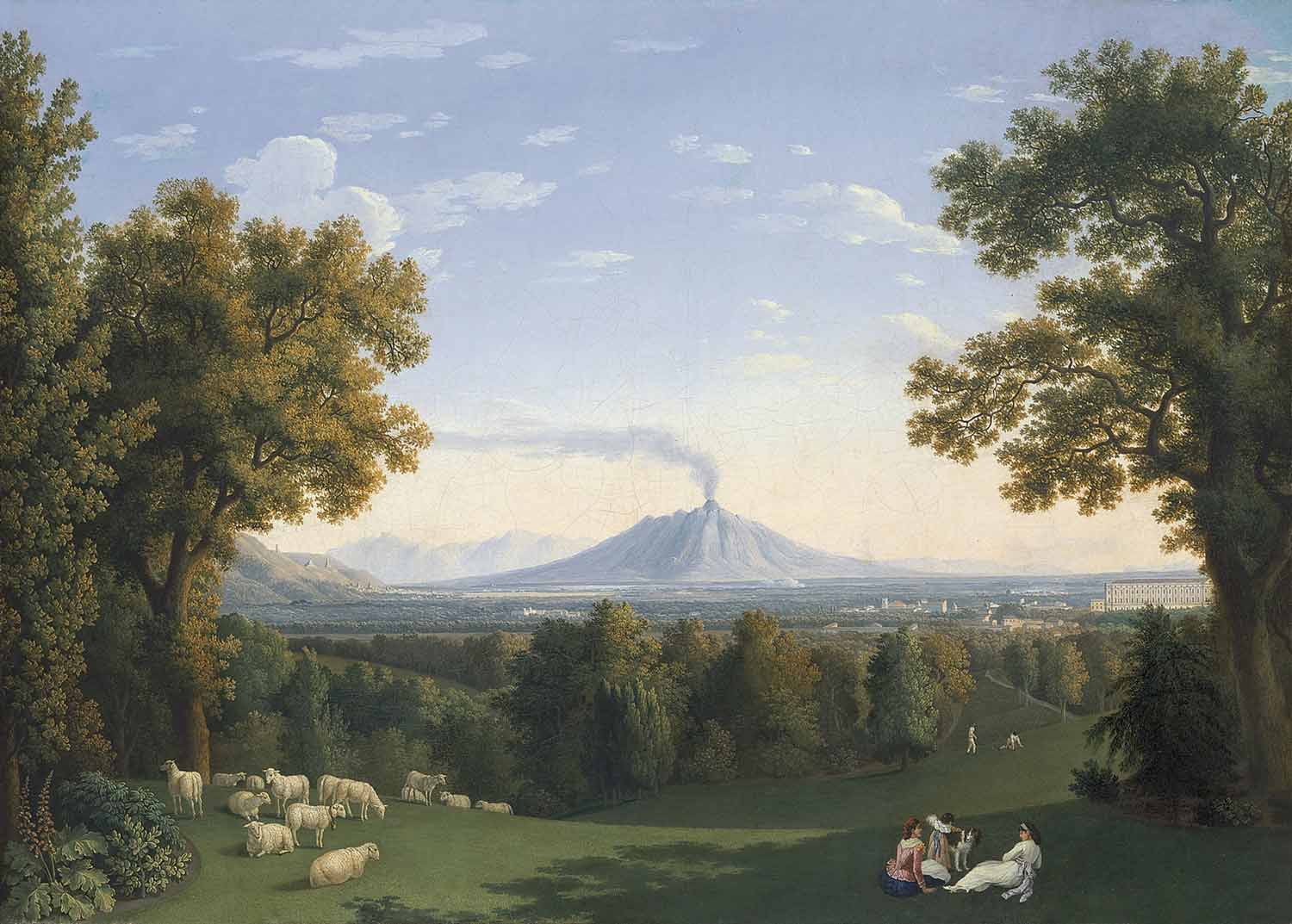 Jakob Philipp Hackert, Landscape with the Palace at Caserta (1793) Olio su tela Museo Thyssen-Bornemisza, Madrid