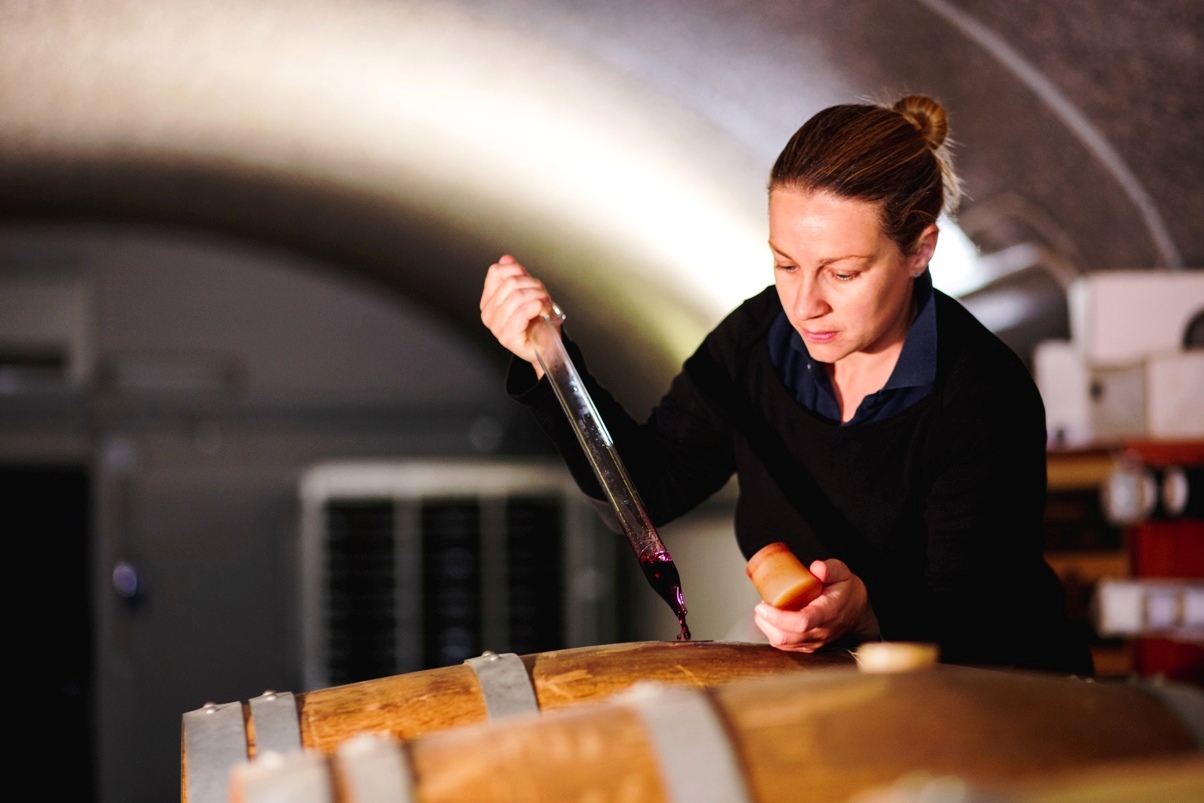 Lavoro con botti di vino