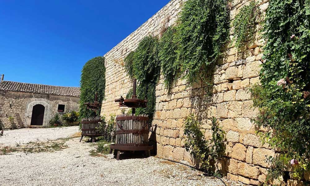 Cortile della casa della famiglia Curto a Ispica