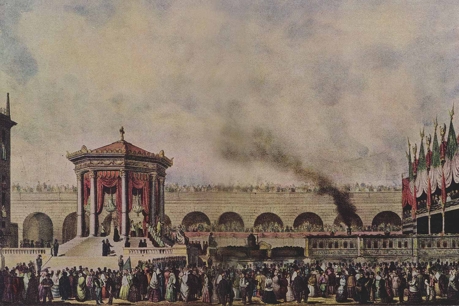 Inaugurazione a Genova della linea ferroviaria Torino-Genova