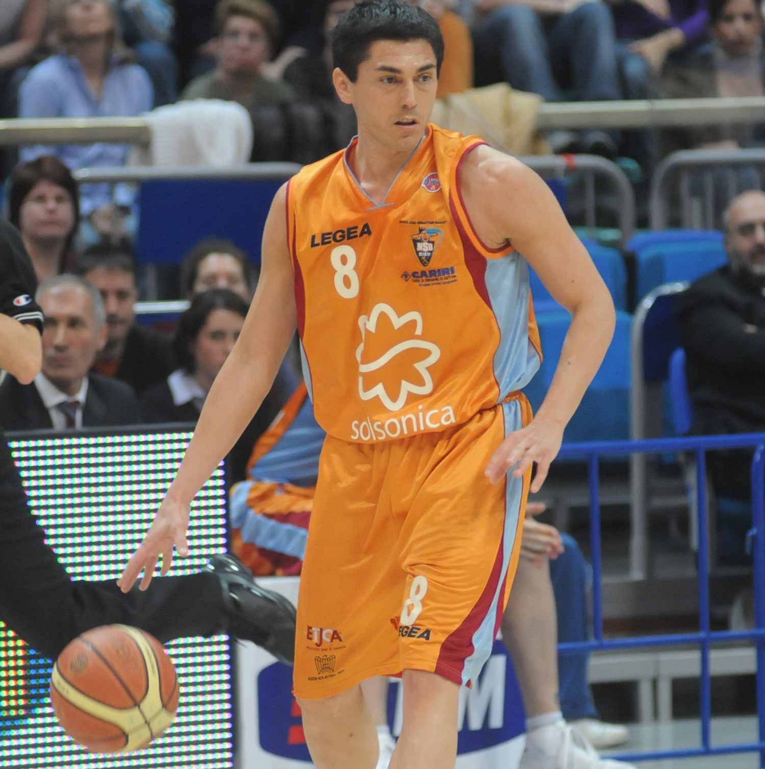 Davide Bonora con la maglia della Nuova Sebastiani Basket Rieti nella stagione 2007/2008 ©Gianni Schicchi/LaPresse