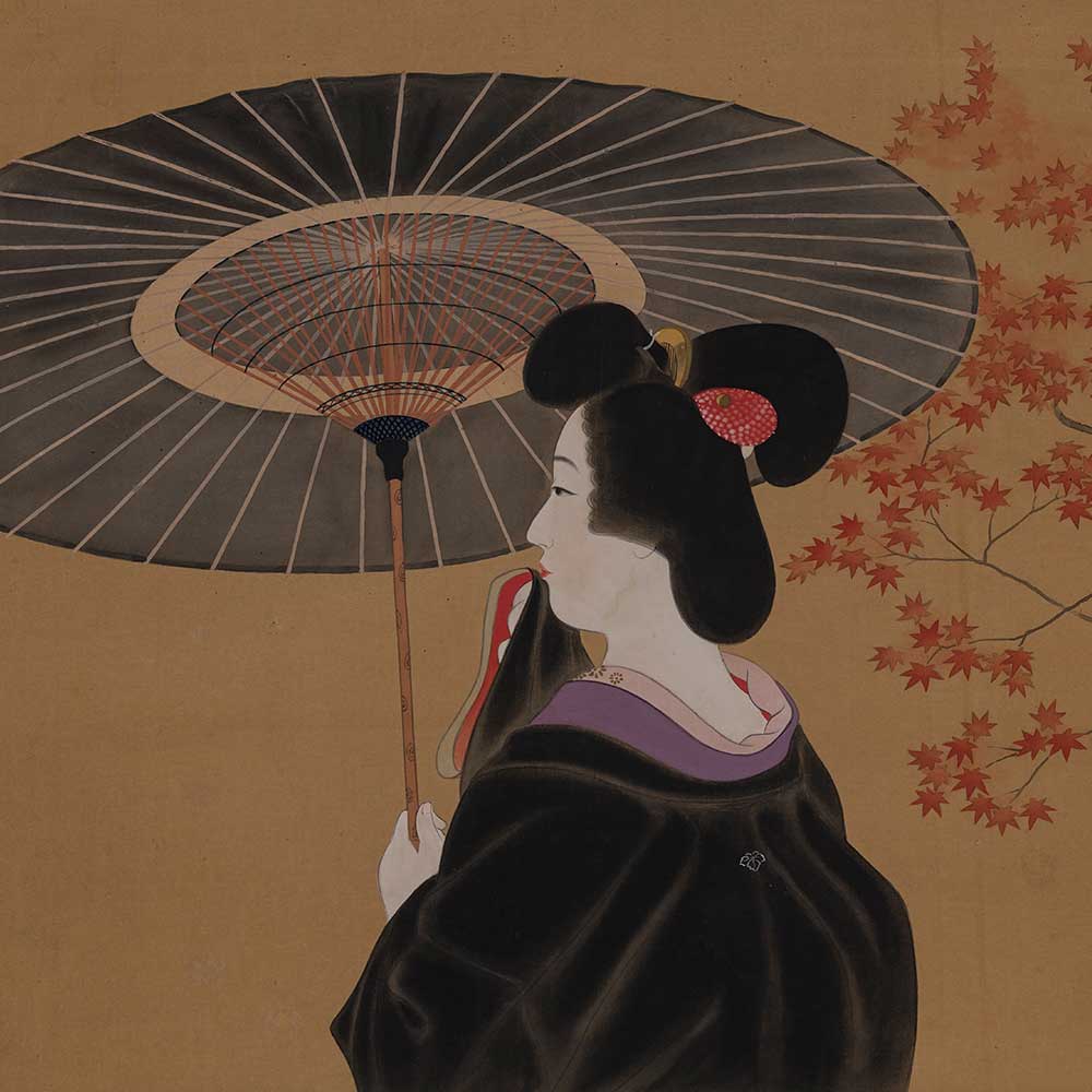 Kaburagi Kiyokata, Una geisha con parasole (1920-39) ©Studio Gonella