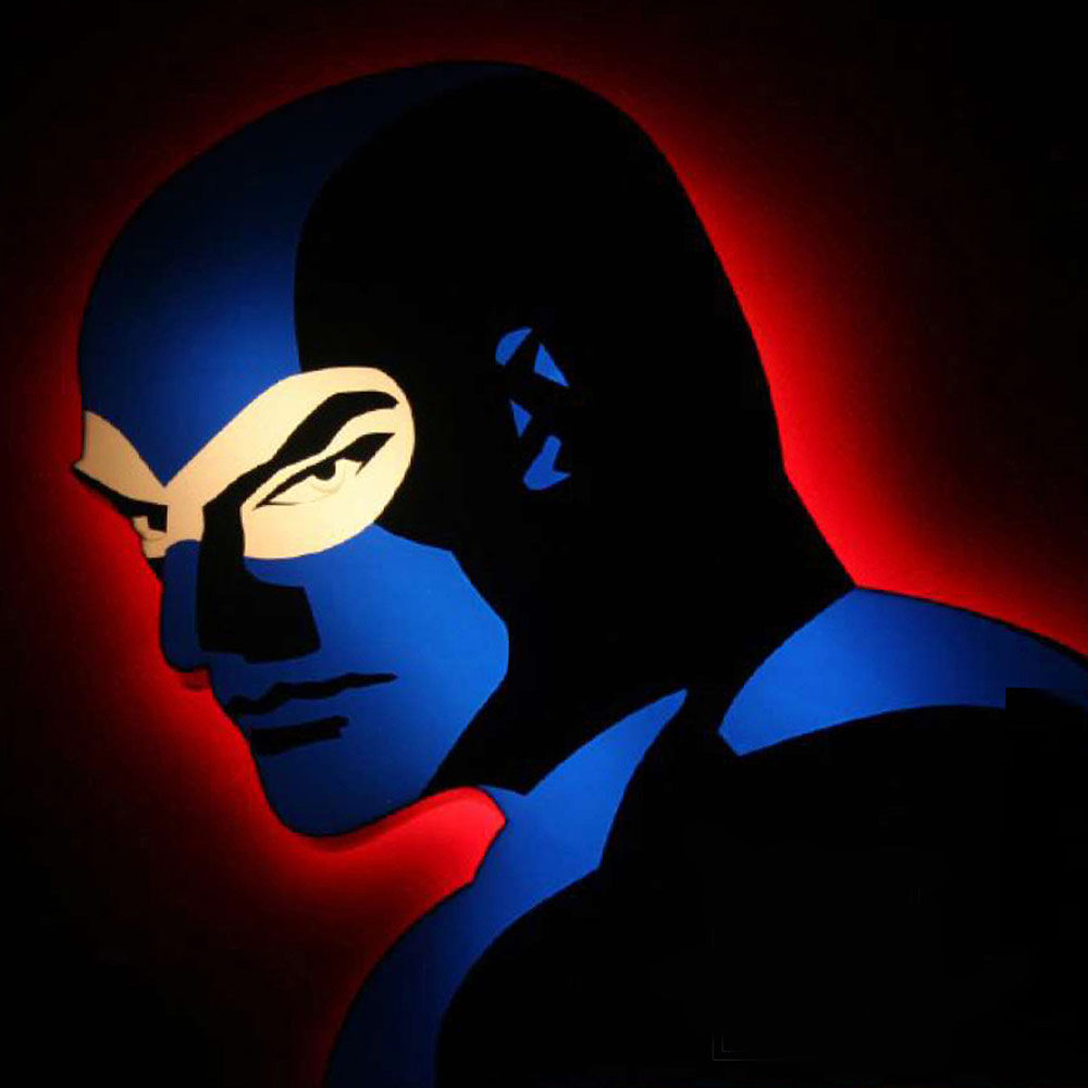 Marco Lodola, Diabolik, 110 x 100 cm, plexiglass e neon