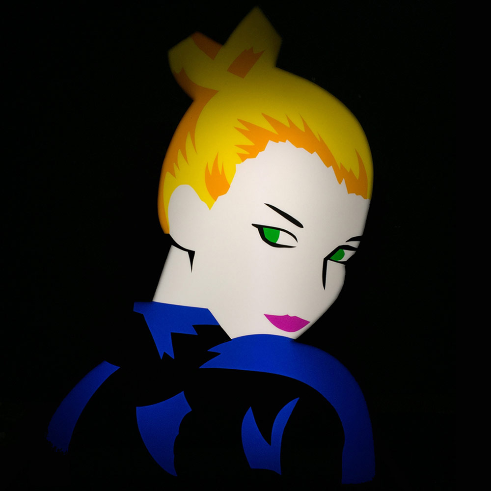 Marco Lodola, Eva Kant, 100 x 70 cm, plexiglass e neon