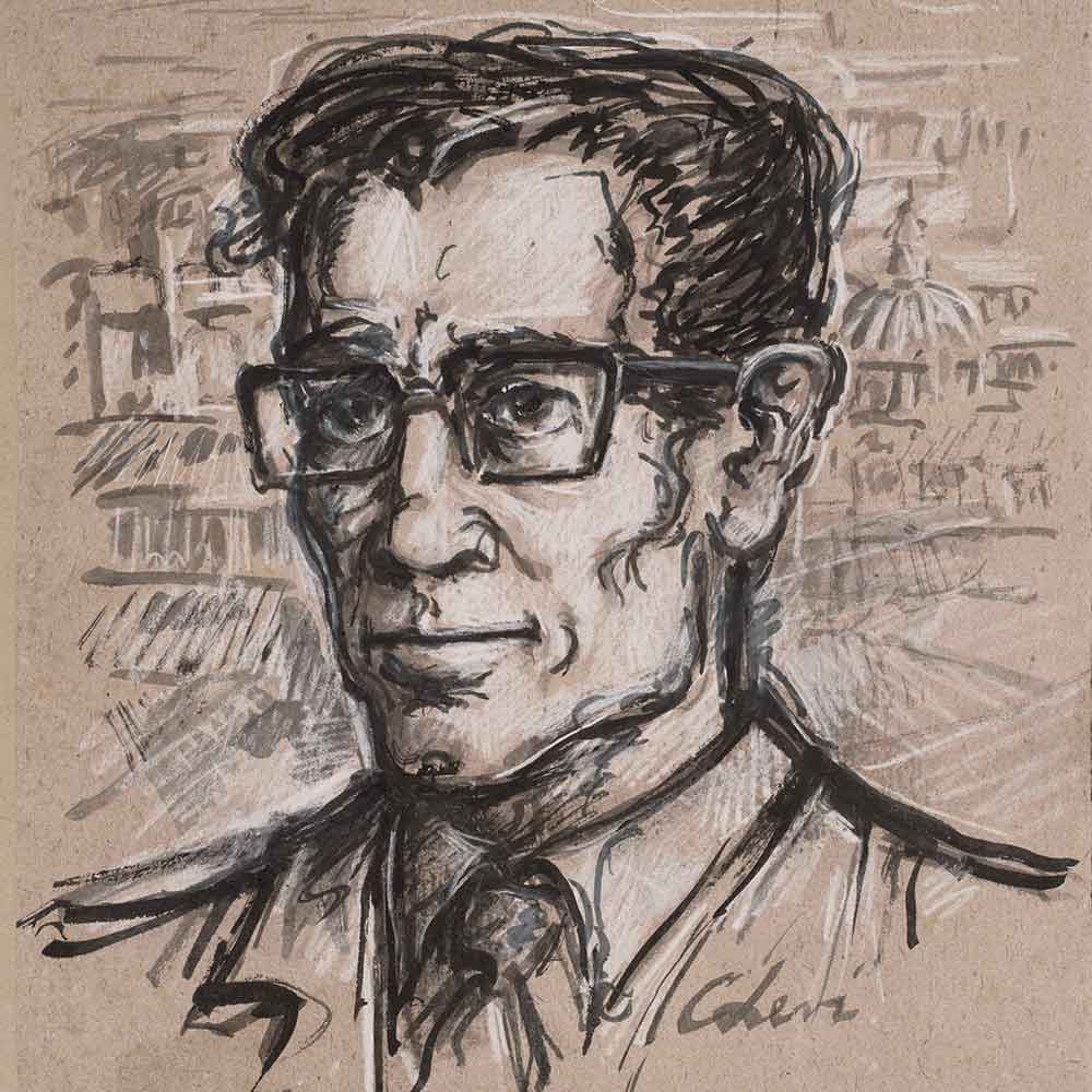 Carlo Levi, Ritratto di Pier Paolo Pasolini (1958-1960 circa) ©Wolfgang Baus
