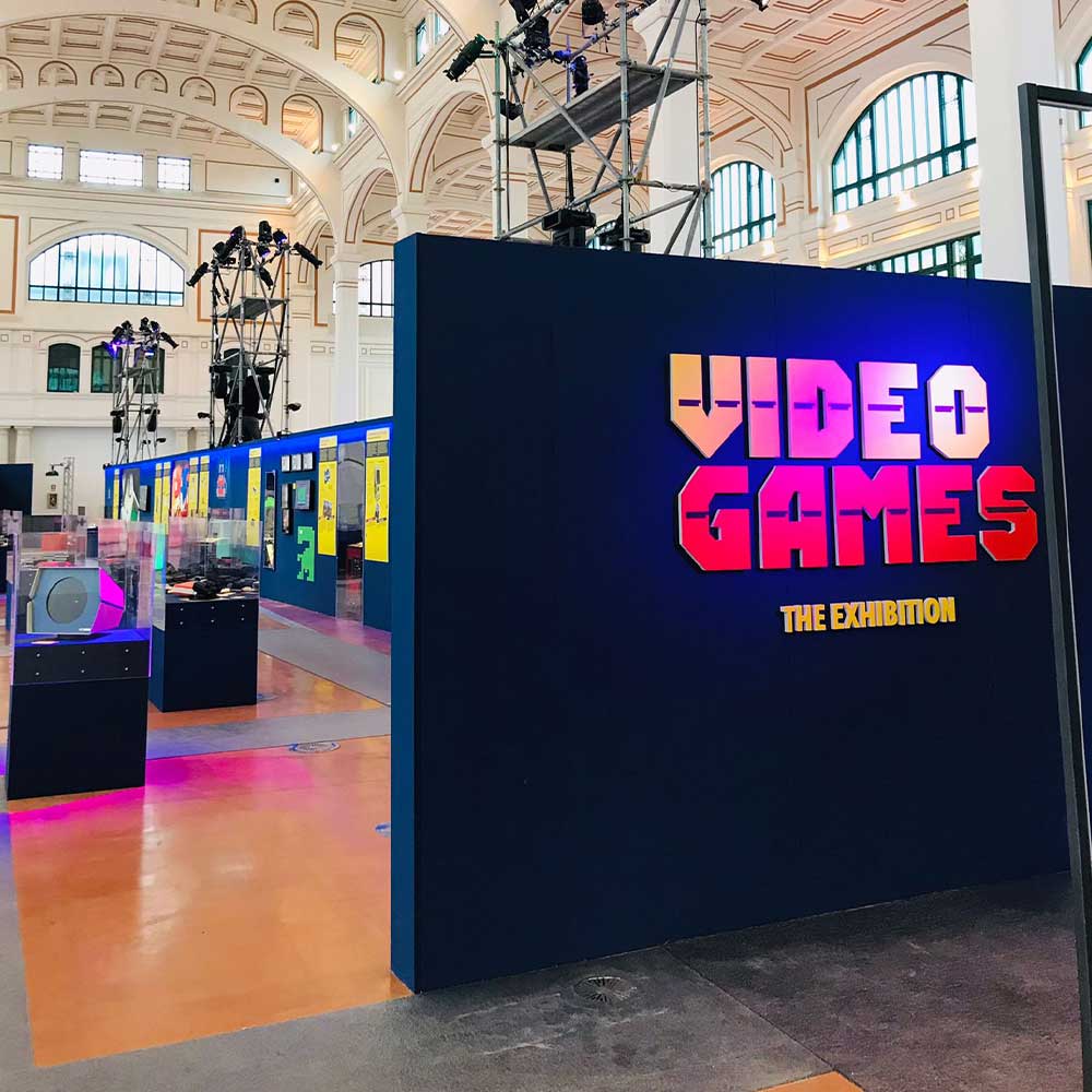 Ingresso della mostra Videogames. The exhibition