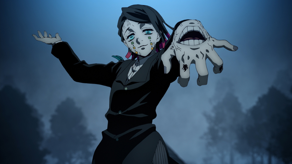 Il demone Enmu, uno dei personaggi del film Demon Slayer – The movie: Il treno Mugen
