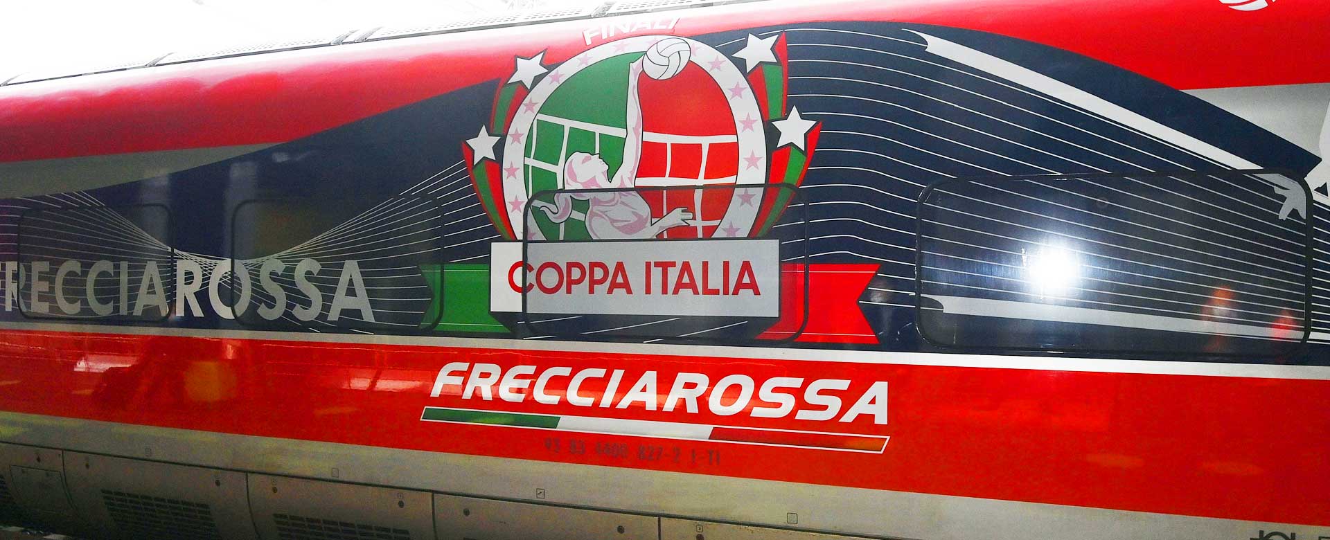 Frecciarossa 1000 con livrea delle finali di Coppa Italia volley femminile