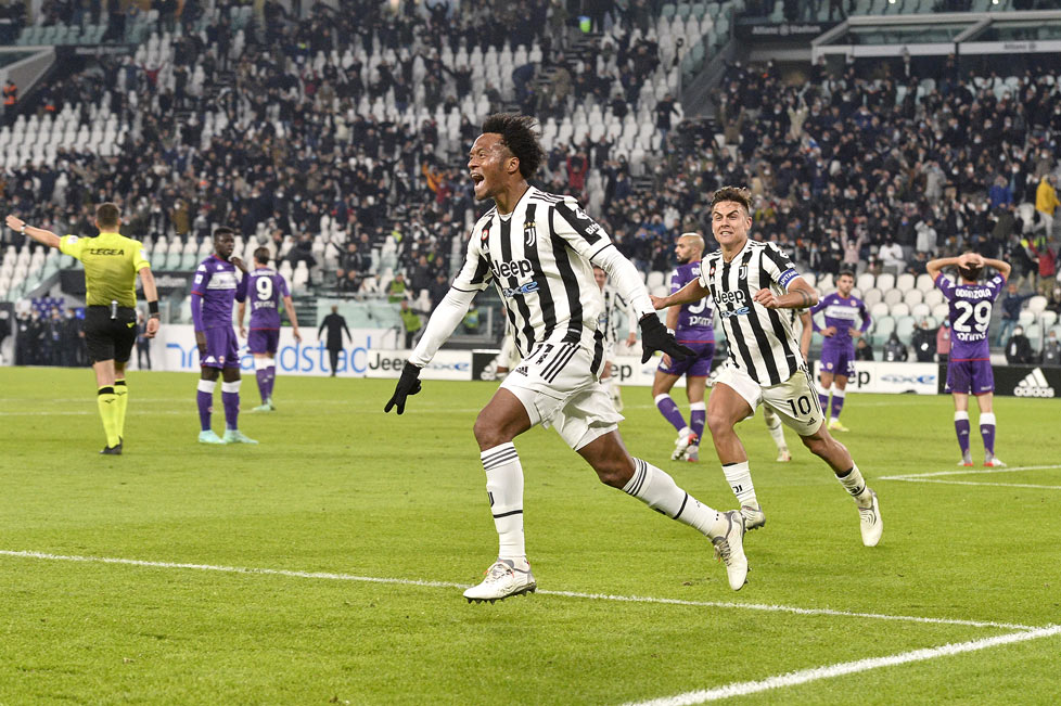 Juan Cuadrado durante la gara Juventus-Fiorentina di Serie A 2021 ©Filippo Alfero/Juventus