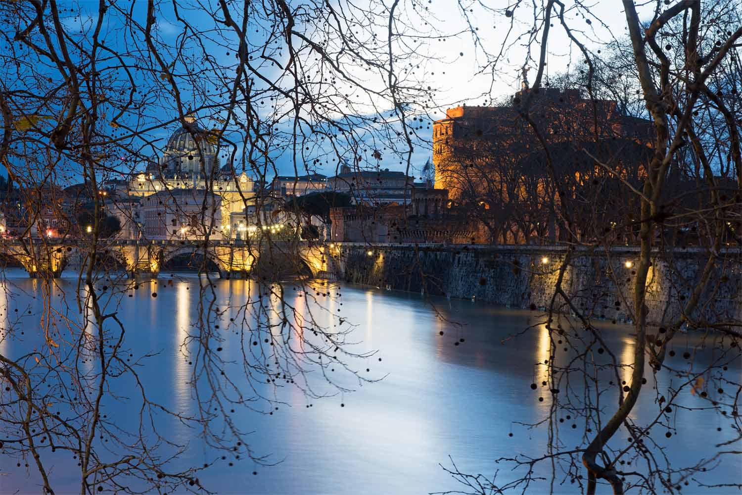 Il fiume Tevere e Castel Sant'angelo del fotografo Matteo Luciani