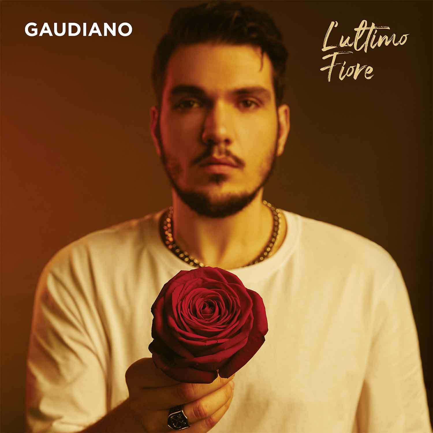 La copertina dell'album L'ultimo fiore del cantante Gaudiano