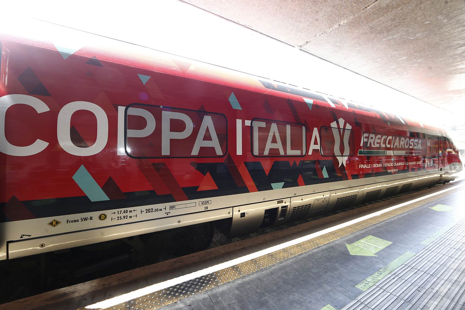 Frecciarossa livreato per la finale di Coppa Italia Frecciarossa 2022