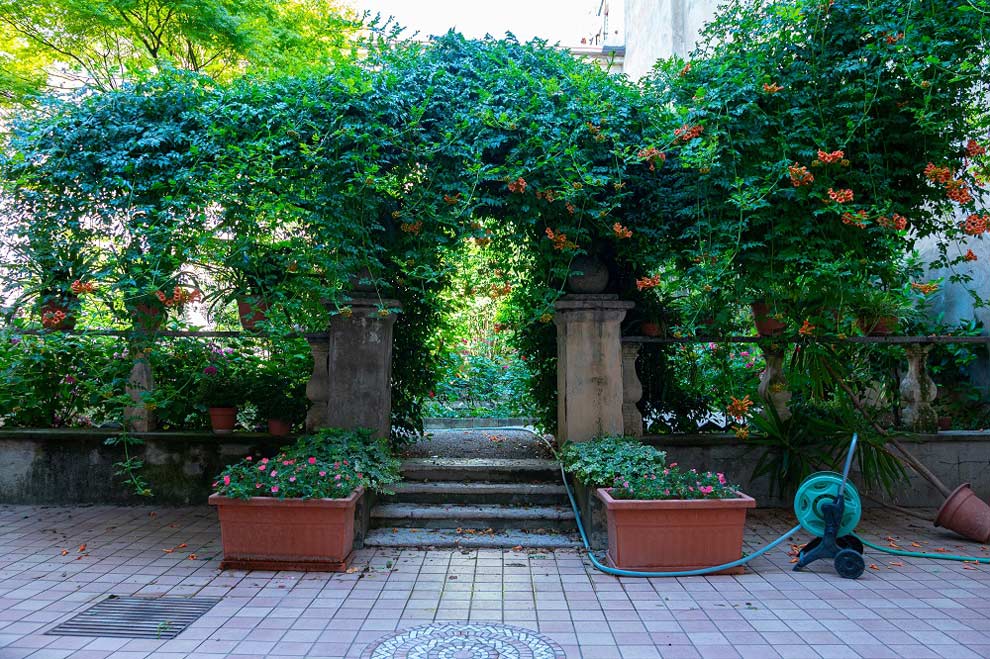 Giardino privato della famiglia Benetti a Mantova