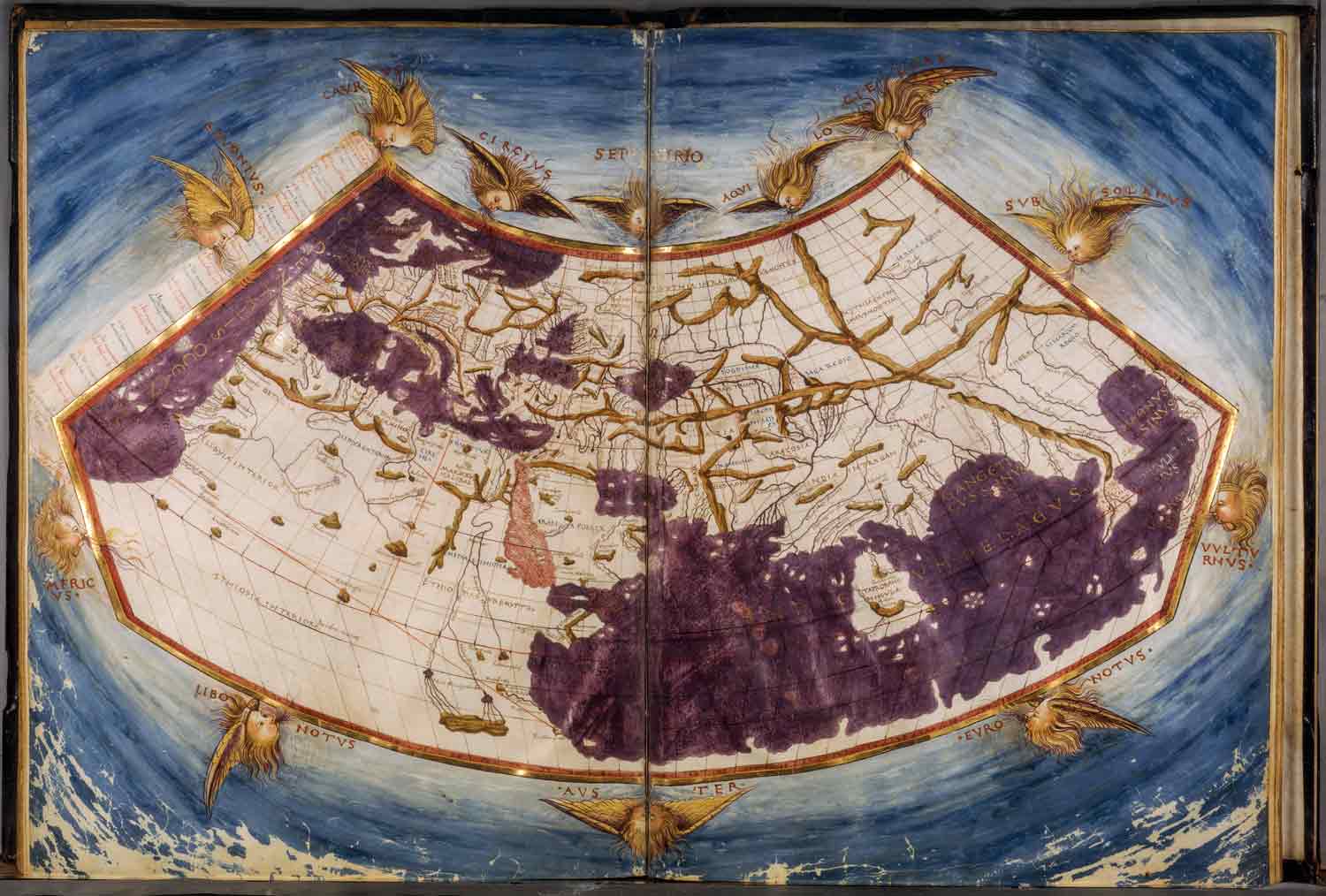 Claudio Tolomeo, [Mappa mundi], 1475-1480, Paris, Bibliothèque nationale de France, ms. lat. 4802, pergamena, f. 74v, 610 x 900 mm