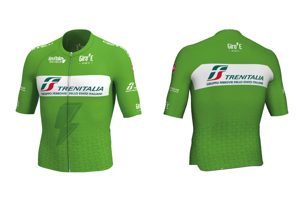 La Maglia verde Ride green sponsorizzata da Trenitalia per il Giro-E