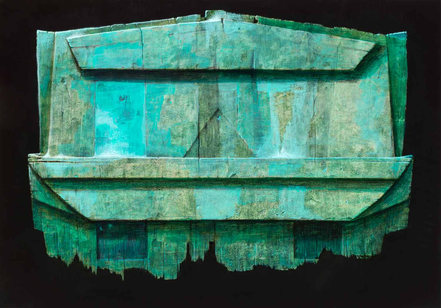Luigi Pericle, Senza titolo (Matri Dei d.d.d.), 1979-80, tecnica mista su masonite