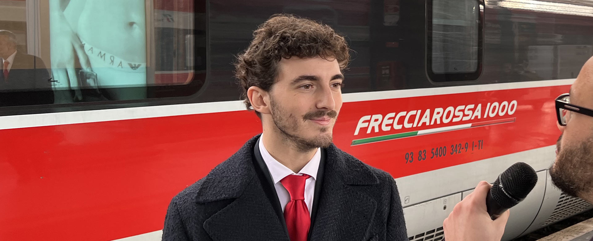Pecco Bagnaia intervistato da FSNews dopo il viaggio sul Frecciarossa per l'incontro con Sergio Mattarella al Quirinale
