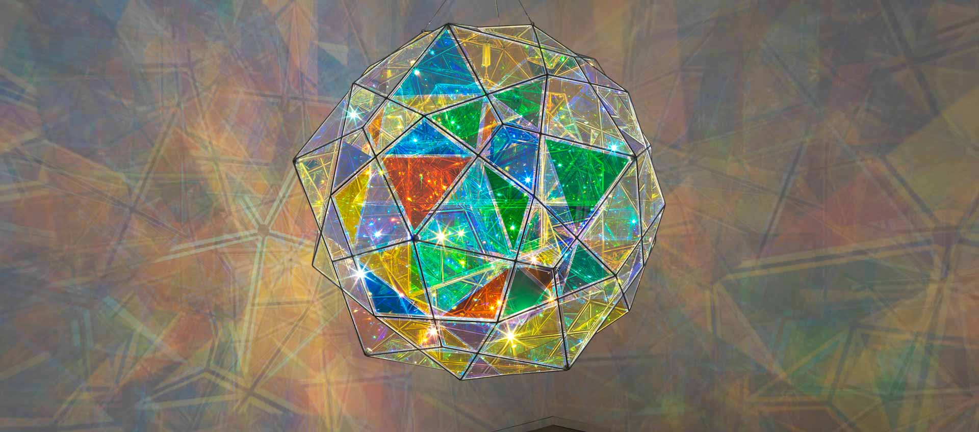 Olafur Eliasson Firefly double-polyhedron sphere experiment (2020) © Jens Ziehe