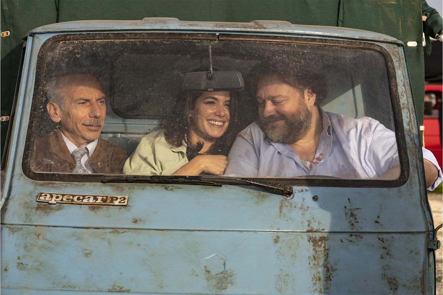 Stefano Fresi, Giovanni Storti e Giulia Michelini sul set del film "Tutti a bordo!" di Luca Miniero ©Gianni Fiorito