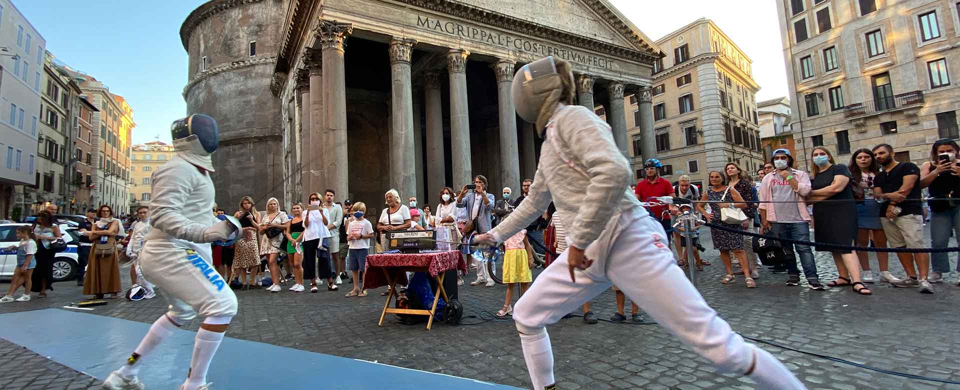 Una precedente edizione di A fil di spada, in piazza della Rotonda a Roma