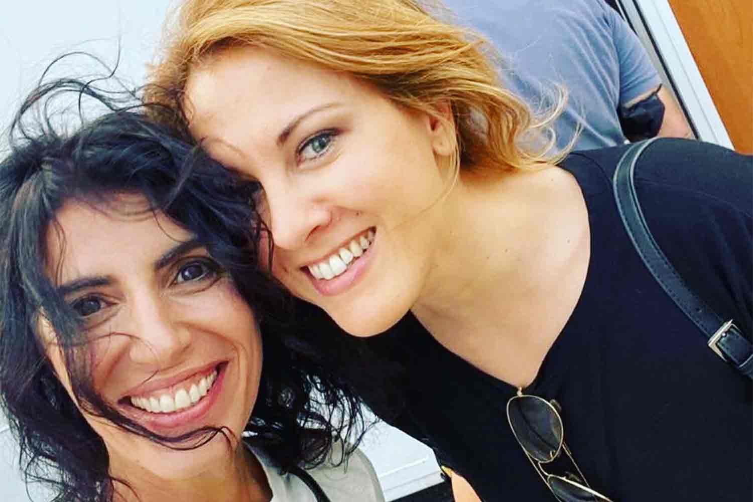 Eugenia Tamburri e Giorgia sul set di Scordato