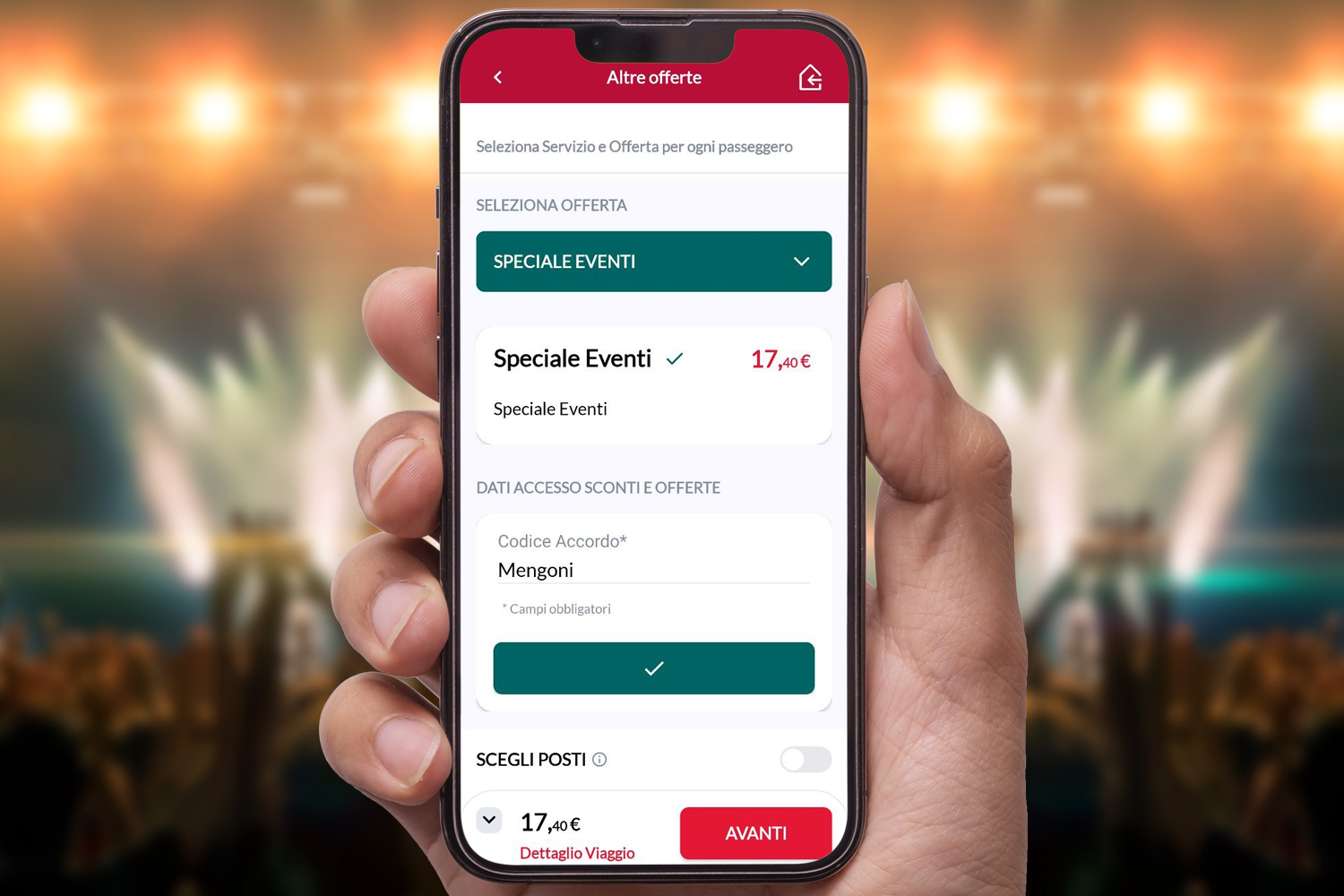 Codice sconto per biglietti delle Frecce Trenitalia per concerti Mengoni