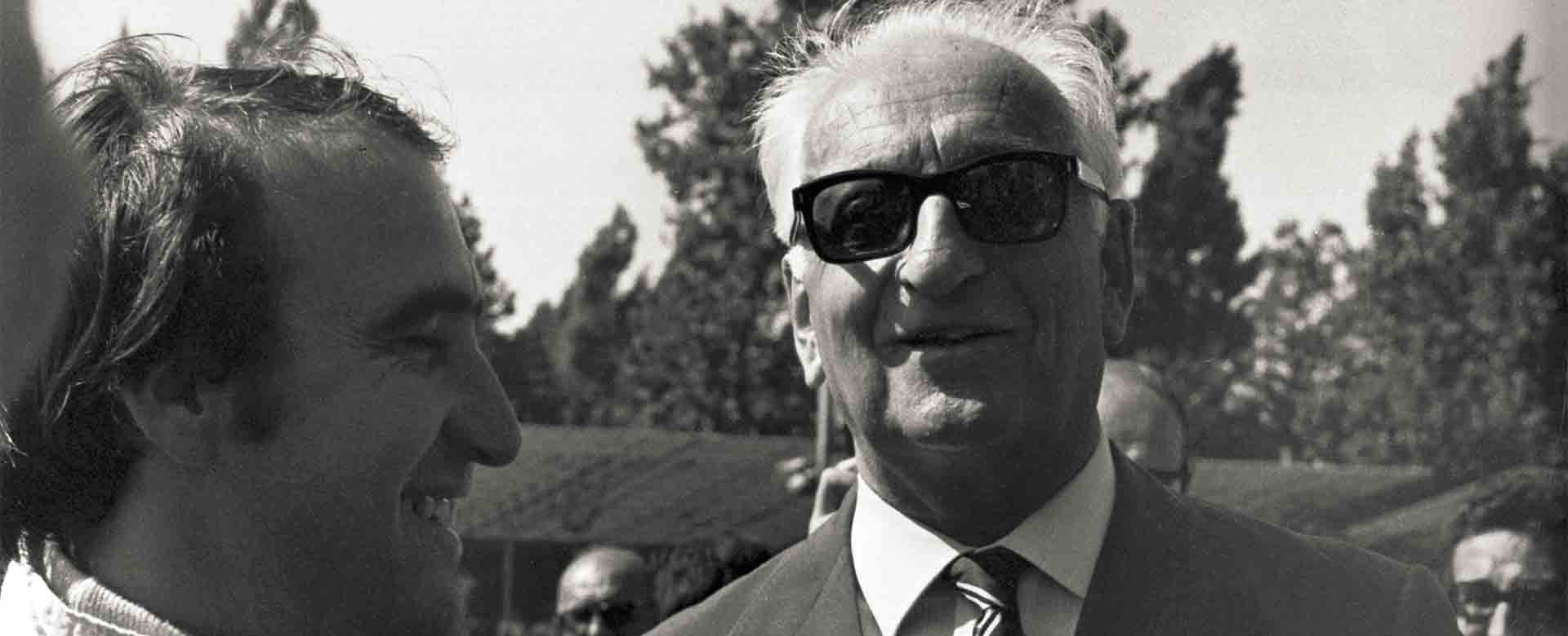 Enzo Ferrari e Clay Regazzoni