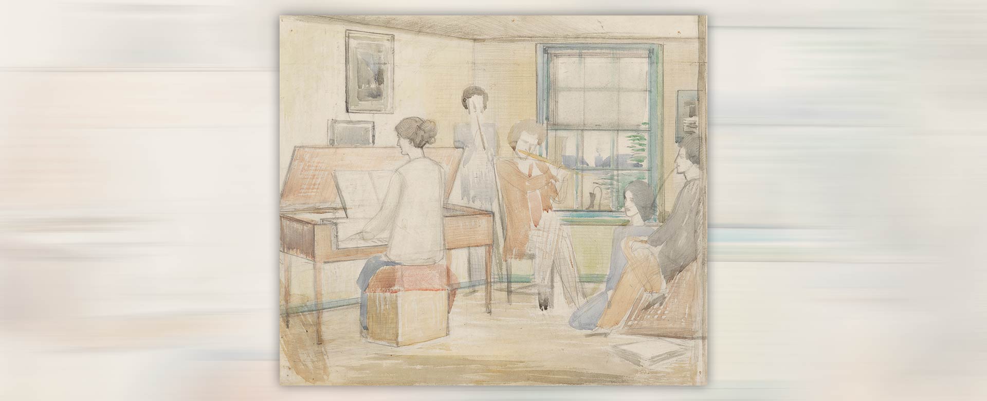 Musical Group (1913 ca) di Paul Nash © National Portrait Gallery, London