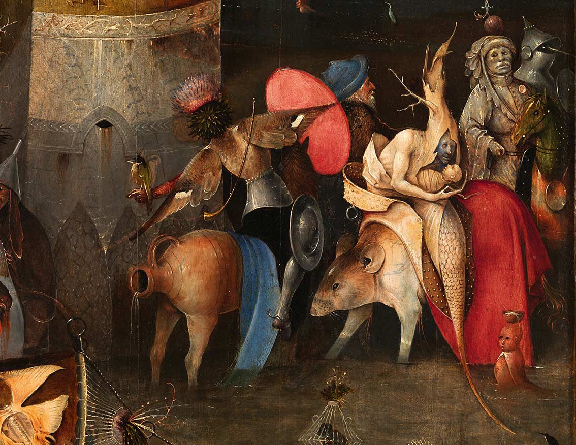  Trittico delle Tentazioni di sant’Antonio - particolare di Jheronimus Bosch (1500 circa) Lisbona, Museu Nacional de Arte Antiga © DGPC/Luísa Oliveira 