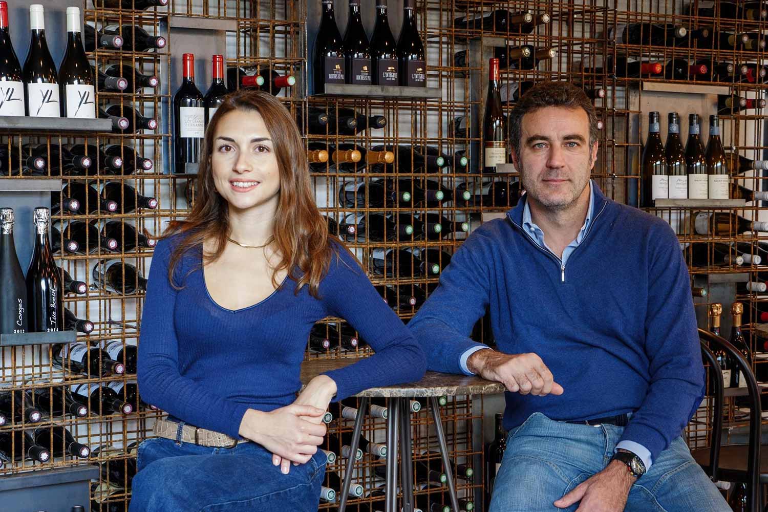 Silvia Vecchione e Massimiliano Ballestrieri, proprietari dell'enoteca Millésime a Milano