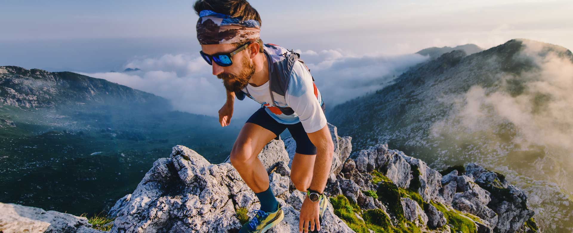 Runner in montagna