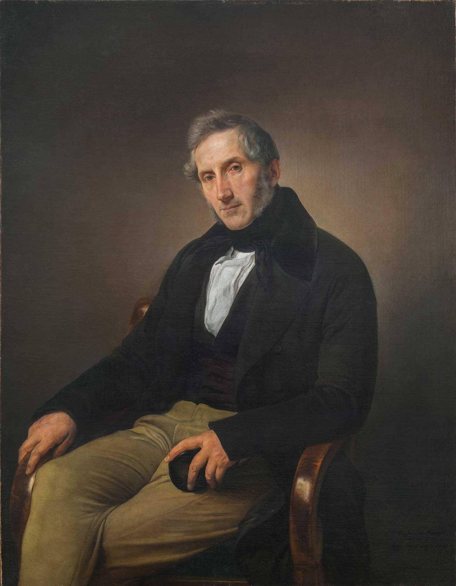Ritratto di Alessandro Manzoni di Francesco Hayez (1841). Milano, Pinacoteca di Brera