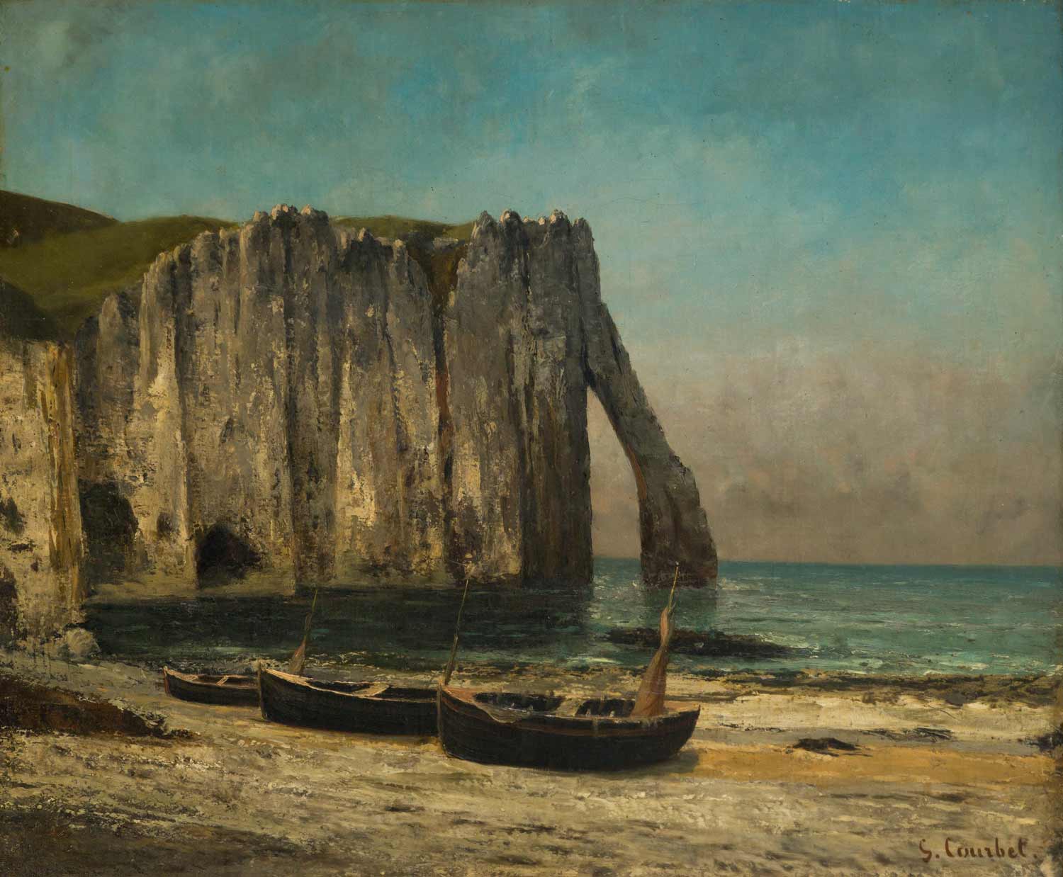 Gustave Courbet, La scogliera a Étretat, 1869 ©Johannesburg Art Gallery