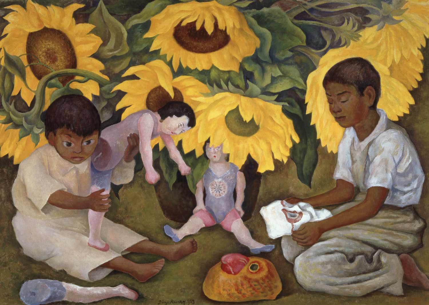Diego Rivera Sunflowers (1943) 