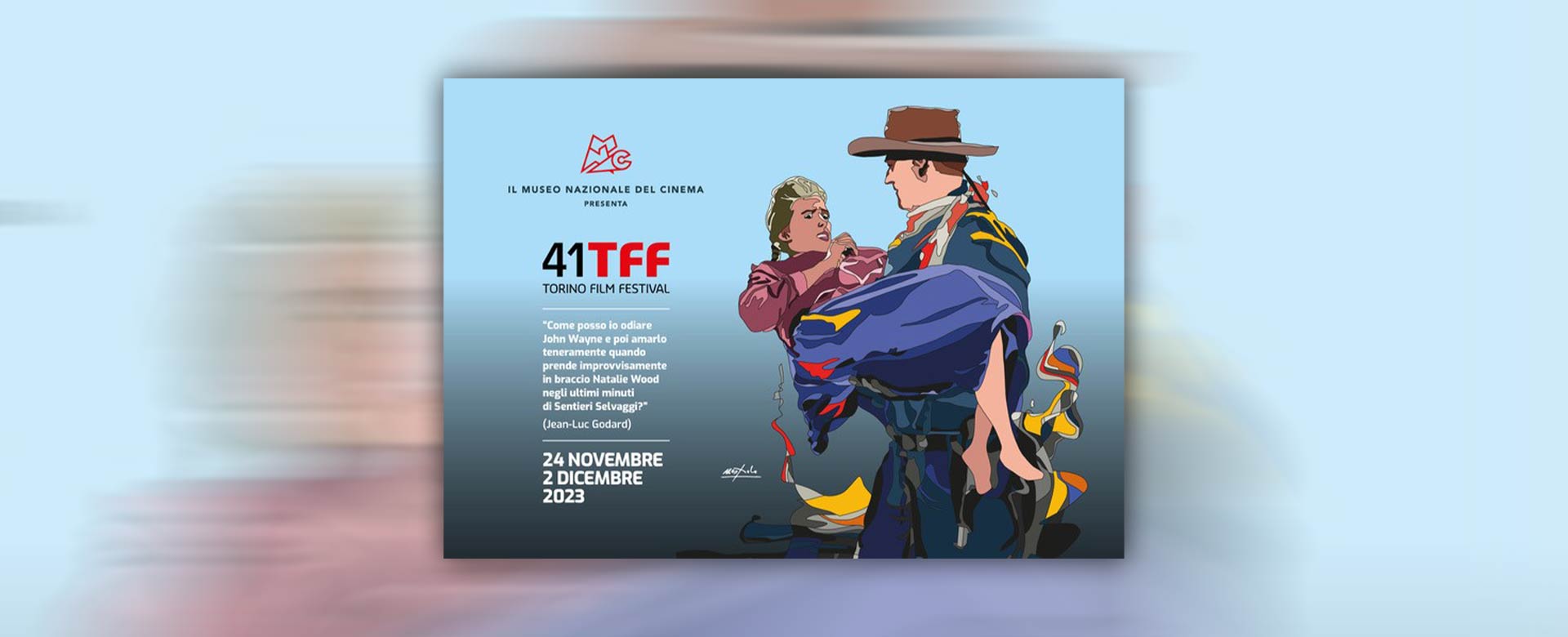 In apertura, l ’immagine guida del Torino Film festival realizzata da Ugo Nespolo Courtesy TFF