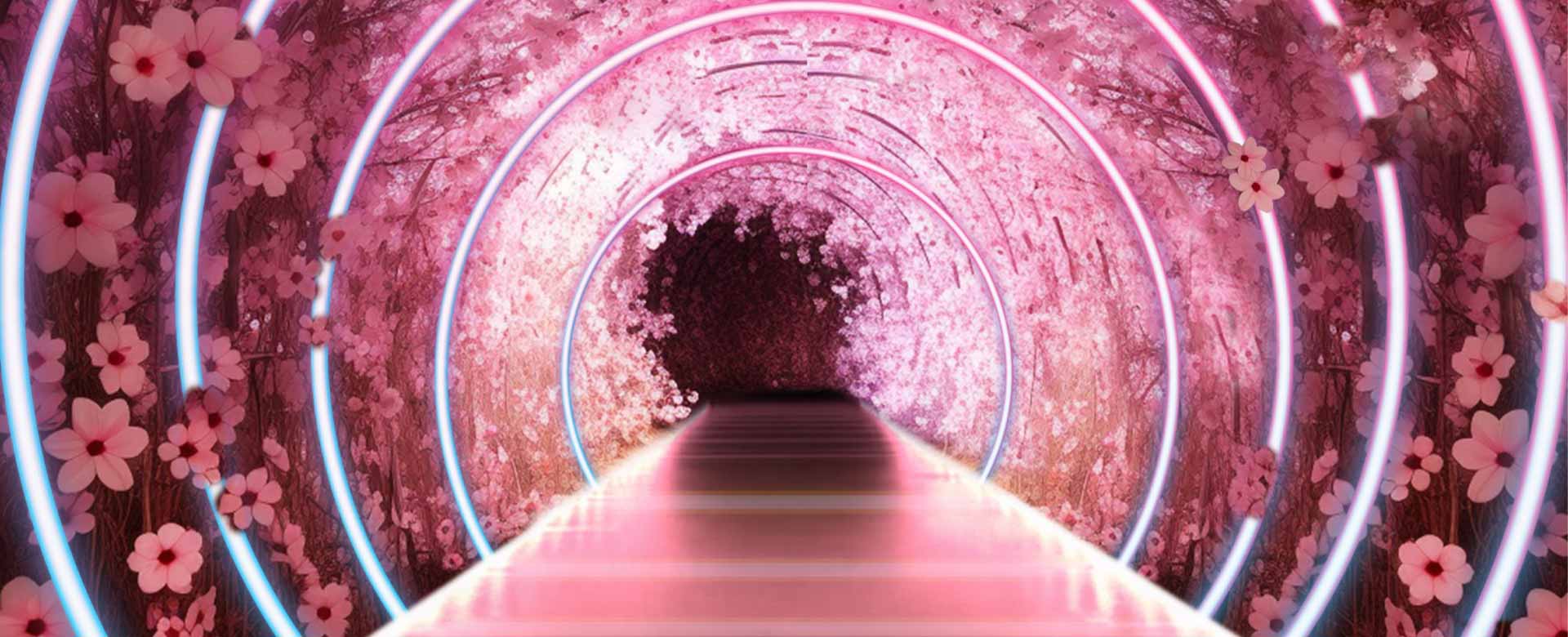 Il tunnel di fiori del Love Museum