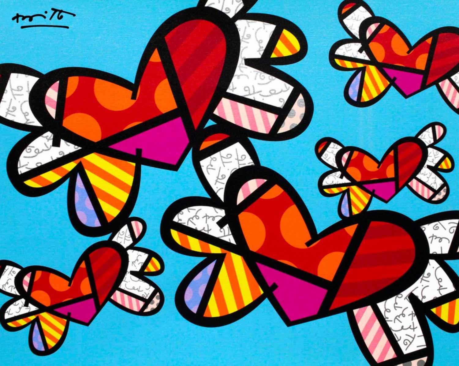 Cuori con le ali di Romero Britto